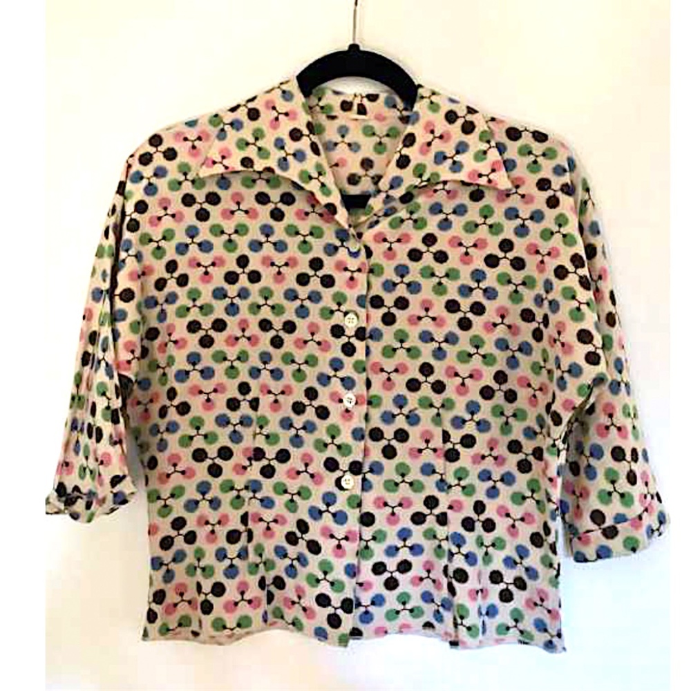 Vintage 1940's Raglan Seleve Fitted Top